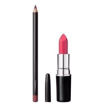 Kit M.A.C Rethink Pink Lustraglass Frienda + Lip Pencil Shade Beige Turner, 2 produtos.