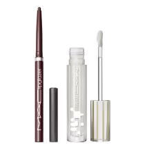 Kit M.A.C Lipglass Airshine Zephyr + Lipglazer Glossy Liner Root For Me, 2 produtos.