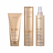 Imagem do produto KIT CADIVEU BLONDE RECONSTRUCTOR KEEPER SHAMPOO 250ML + LEAVE-IN 200ML + MÁSCARA 200ML