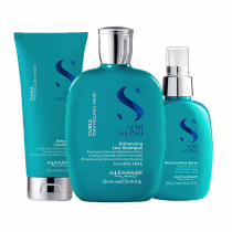 Imagem do produto Kit Alfaparf Milano Professional Semi Di Lino Curls - Shampoo + Condicionador + Spray