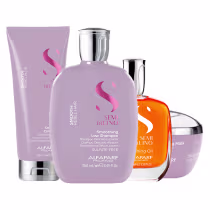Imagem do produto Kit Alfaparf Milano Professional Semi Di Lino Smooth - Shampoo e Condicionador e Máscara e Óleo