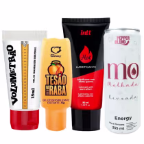 Imagem do produto Kit com Lubrificante Hot Energético Estimulante Revoada Tesão na Raba e Volumetrão