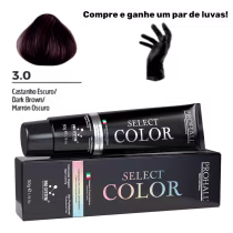 Imagem do produto Coloração Permanente Select Color Nº3.0 Castanho Escuro Prohall 50g