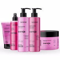 Imagem do produto Kit Banho Premium Labotrat Cereja Completo 5 Produtos Corpo E Rosto Cheiro De Fruta Esfoliante