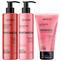 Imagem do produto Kit Sabonete Liquido + Esfoliante + Hidratante Corpo E Rosto Labotrat Cheiro De Fruta Melancia 150g