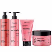 Imagem do produto Kit Banho Premium Labotrat Melancia Completo 4 Produtos C/ Sais Corpo E Rosto Cheiro De Fruta