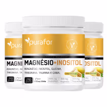 Imagem do produto Kit 3x Magnésio com Inositol, Glicina, Taurina, Treonina e GABA – 210g Purafor