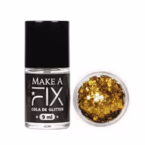 Imagem do produto Glitter Estrelas Dourada + Cola Make A Fix