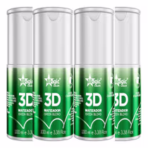 Imagem do produto Kit Com 4 Matizador 3d Green Blond Champagne Magic Color - 100ml