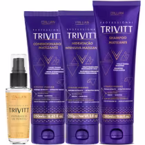 Imagem do produto Kit Itallian Hairtech Trivitt Matizante Pontas Saudáveis (4 Produtos)