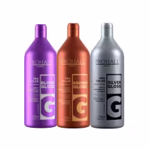 Imagem do produto Kit 3 Matizador Prohall Loiro Branco + Castanho + Perolado