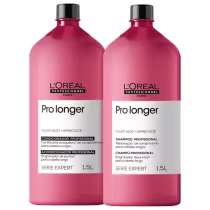 Kit com shampoo e condicionador Pro Longer, da marca L'Oréal Professionnel.