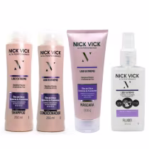 Kit Nick & Vick Alta Performance Liso Extremo Quarteto, 4 produtos.