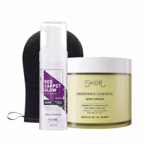 Imagem do produto Kit Skelt Unexpected Day Red Carpet Glow Autobronzeador Mousse Dark e Luva (3 produtos)