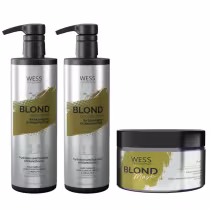 Imagem do produto Kit Wess Blond Shampoo 500ml + Cond 500ml + Mask 200ml