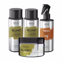 Imagem do produto Kit Wess Blond SH 250ml+Cond 250ml+Mask 200ml+Finish 250ml
