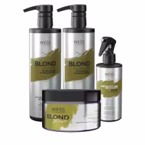 Imagem do produto Kit Wess Blond SH 500ml+CD 500ml+WeWish M. 260ml+Mask 200ml