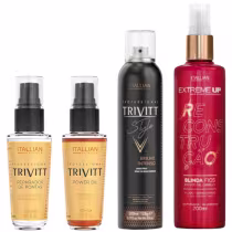 Imagem do produto Kit Finalização Trivitt e Extreme Up - Blinda Fios, Spray de Brilho, Power Oil e Reparador de pontas