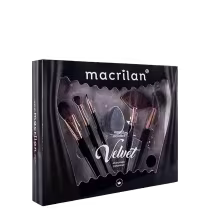 Imagem do produto Kit de Pincéis Velvet Preto Macrilan