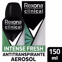 Imagem do produto Desodorante Antitranspirante Aerossol Rexona Clinical Intense Fresh 96h 150ml