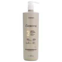 Leave-in repositor de carbono da série Carbonne da marca Essendy. Trata-se de um frasco plástico branco com um rótulo que destaca o nome da série "CARBONNE" e o número "3" indicando que este é o terceiro produto da linha.