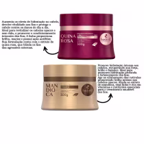 Imagem do produto Cronograma Haskell Máscaras Mandioca + Quina Rosa 300g