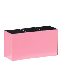 Imagem do produto Acrílico Store Rosé/Preto com 3 Divisórias - Porta Pincel