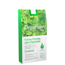 Imagem do produto Depilflax Hortelã - Folhas Prontas para Depilação Corporal (20 Unidades)