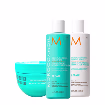 Imagem do produto Kit Moroccanoil Reparador de Umidade Shampoo Condicionador e Smoothing Máscara Capilar (3 produtos)