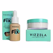 Imagem do produto Kit Vizzela Pó Solto Facial Fix Powder + Base Líquida Fix 01