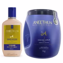 Imagem do produto Kit Aneethun Linha A Creme de Silicone 250ml + Máscara 1000g
