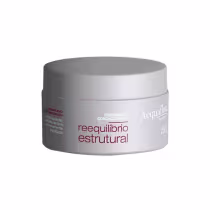 Tratamento condicionante Acquaflora Reequilíbrio Estrutural em embalagem branca redonda com rótulo vermelho e branco, contendo 250g do produto.