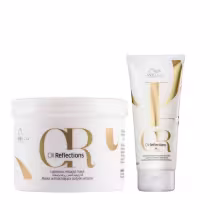 Kit com máscara e condicionador da linha Oil Reflections da marca Wella Professionals.