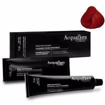 Coloração Creme Permanente Acquaflora com amostra da cor 77.60 Louro Natural Intenso Vermelho