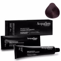 Coloração Creme Permanente Acquaflora com amostra da cor 44.666 Castanho Natural Vermelho Super Intenso