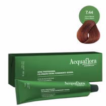 Imagem do produto Coloração Creme Acquaflora Vegana 7.44 Louro Natural Cobre Intenso 60g