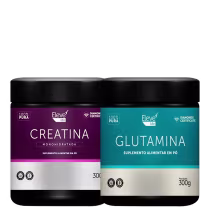 Imagem do produto Kit Creatina 300g - 100% Pura e Glutamina 300g - ELEVE LIFE + E-book