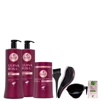 Imagem do produto Kit Haskell Quina Rosa Shp/Cond/Másc 1 Litro +Kit Presente