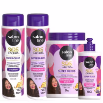 Imagem do produto Kit Salon Line Sos Cachos Super Óleos C/4