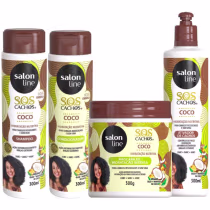 Imagem do produto Kit Salon Line Sos Cachos Coco Hidratação Nutritiva C/4