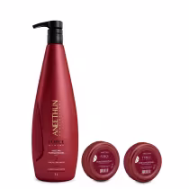 Imagem do produto Kit Aneethun Force System Mascara 1L + Dose Concentrada (2un x 25g)