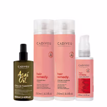 Imagem do produto Kit Cadiveu Essentials Hair Remedy Shampoo Condicionador Leave-in Sérum e Açaí Oil 60 (4 produtos)