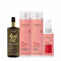 Imagem do produto Kit Cadiveu Essentials Hair Remedy Shampoo Condicionador Leave-in Sérum e Açaí Oil 110 (4 produtos)