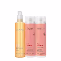Imagem do produto Kit Cadiveu Essentials Hair Remedy Shampoo Condicionador e Nutri Glow Booster (3 produtos)