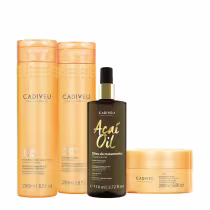 Imagem do produto Kit Cadiveu Professional Nutri Glow Shampoo Condicionador Máscara P e Açaí Oil 110 (4 produtos)