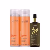 Imagem do produto Kit Cadiveu Professional Bye Bye Frizz Shampoo Condicionador e Açaí Oil 110 (3 produtos)