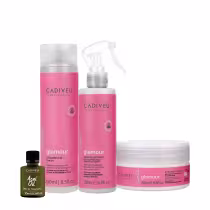 Imagem do produto Kit Cadiveu Professional Essentials Glamour Shampoo Máscara Fluido e Açaí Oil 10 (4 produtos)