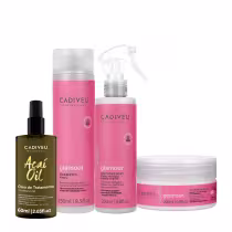 Imagem do produto Kit Cadiveu Profissional Essentials Glamour Shampoo Fluído Máscara e Açaí Oil 60 (4 produtos)