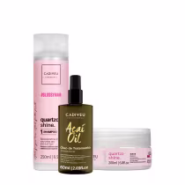 Imagem do produto Kit Cadiveu Professional Essentials Quartzo Shine + Açaí Oil (3 Produtos)