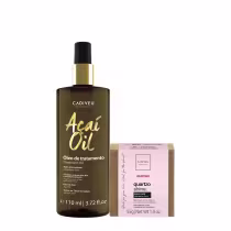 Imagem do produto Kit Cadiveu Professional Essentials Quartzo Shine Máscara de Tratamento em Barra e Açaí Oil 110 (2 produtos)